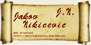 Jakov Nikićević vizit kartica